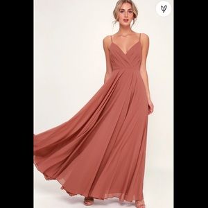 Lulu’s Rusty Rose Maxi Dress